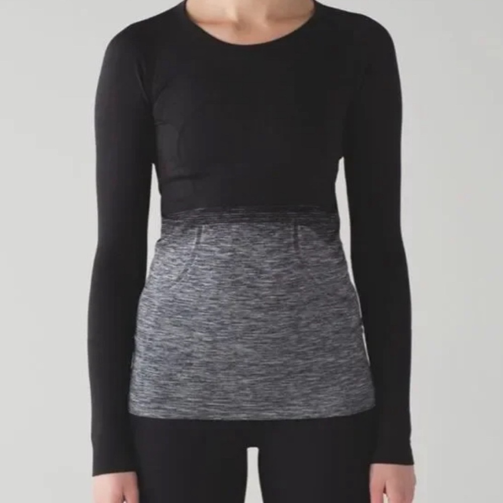Lululemon Swiftly Tech Long Sleeve, Navy/Gray, Sz 6